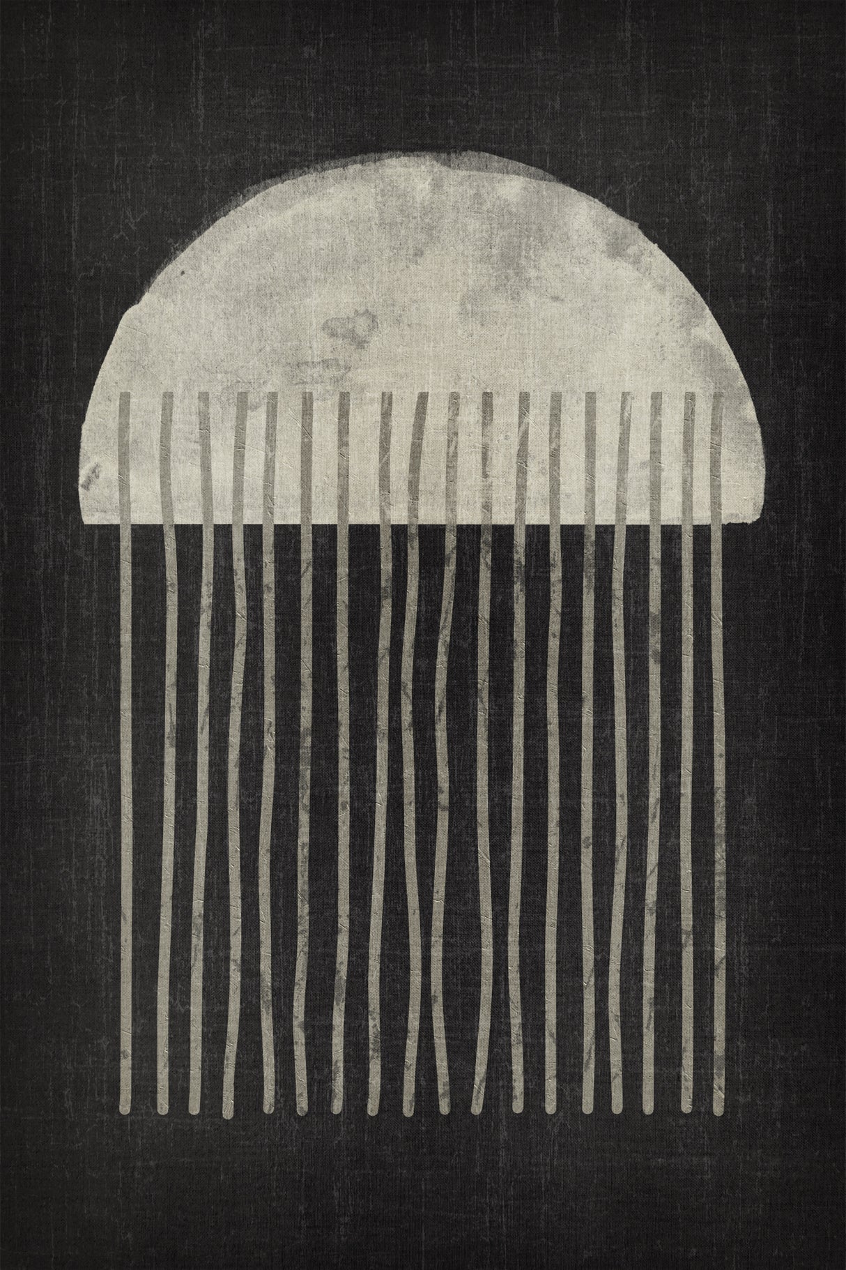 Cream Cool Jellyfish Poster och Canvastavla