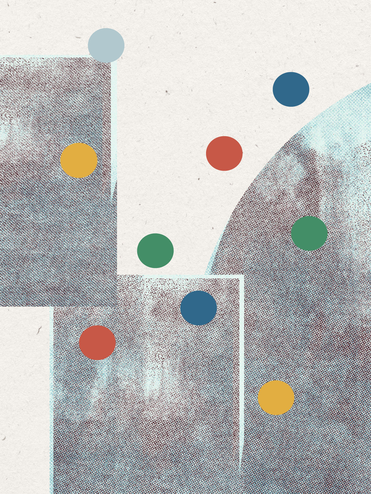 Retro Dots No.1 Poster och Canvastavla