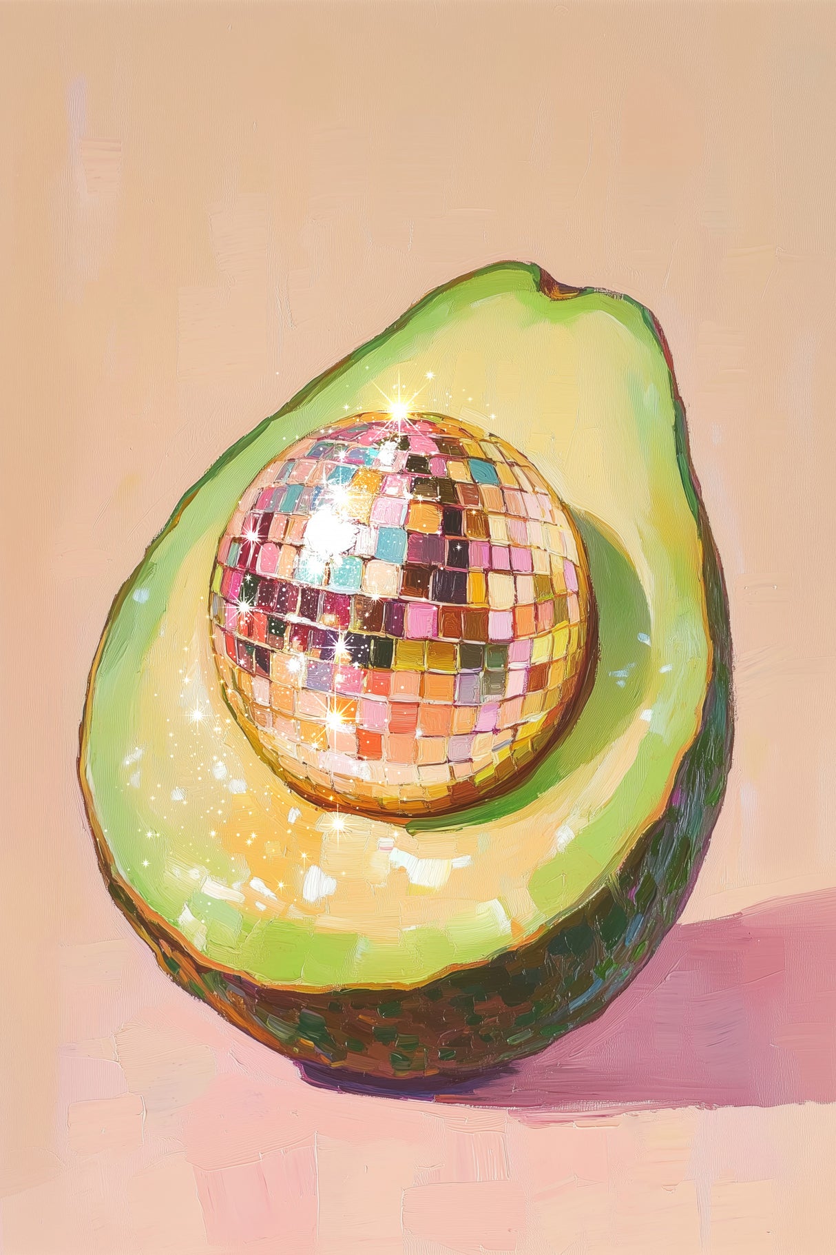 Disco Avocado Delight Poster och Canvastavla
