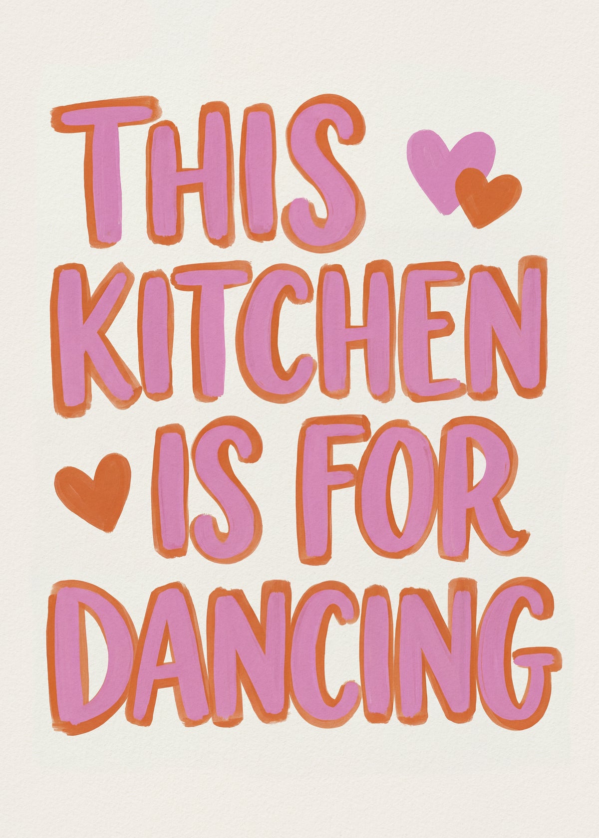 Dancing Kitchen Heart Quote Poster