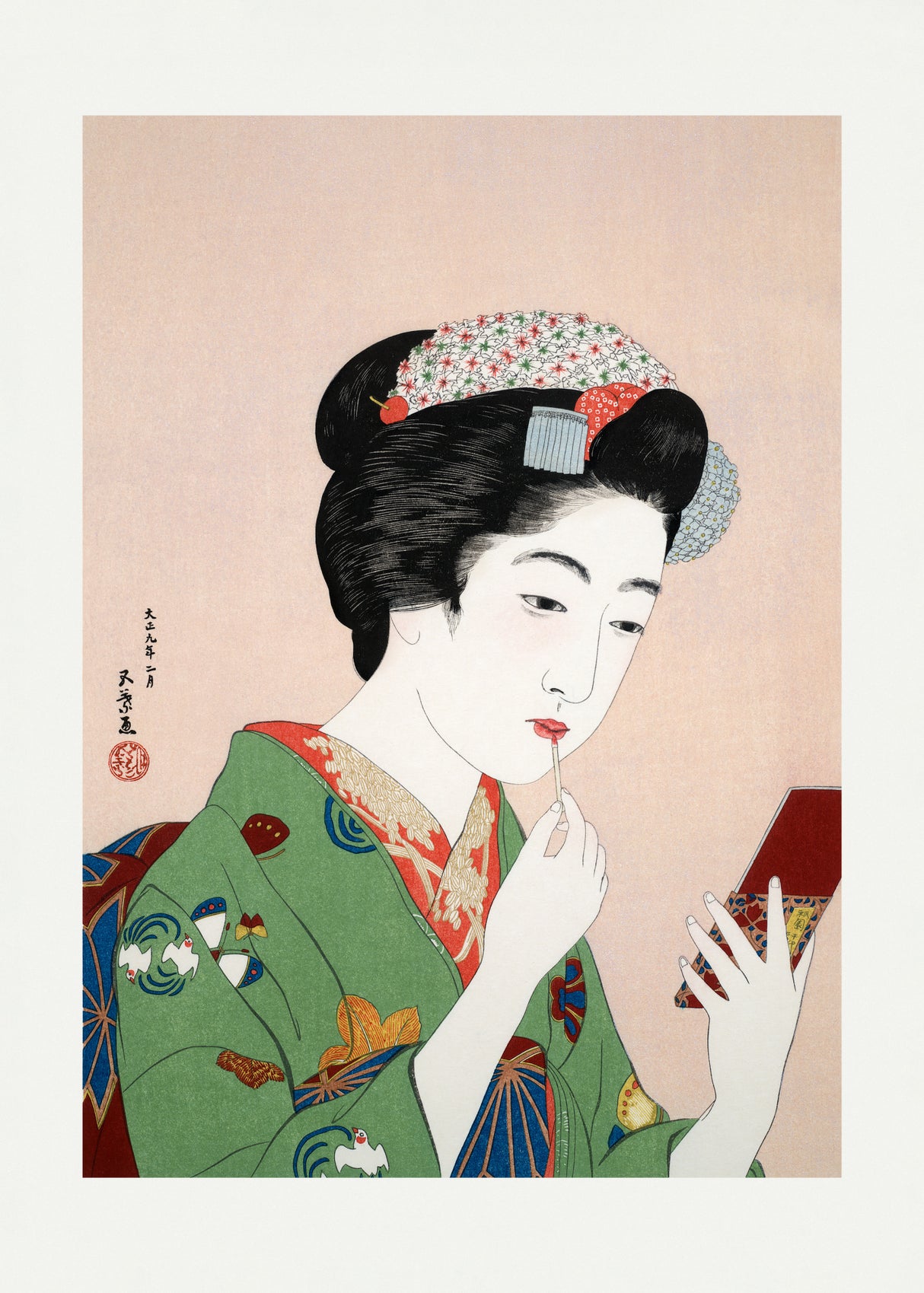 Woman Applying Rouge (1920) Poster och Canvastavla