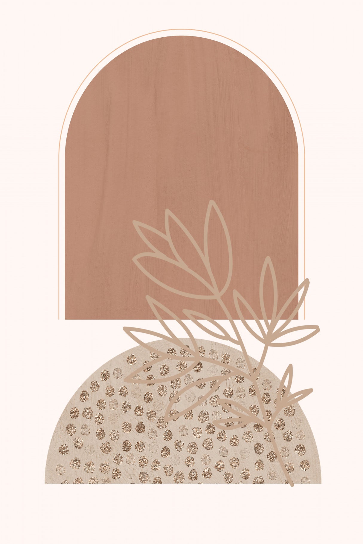 Boho Beige 1 Poster och Canvastavla