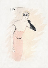 Yvette Guilbert In columbine a Pierrot (1894) Poster och Canvastavla