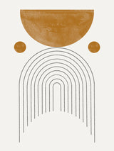 Mid Century Modern / Soft Brown Watercolor Balance Poster och Canvastavla