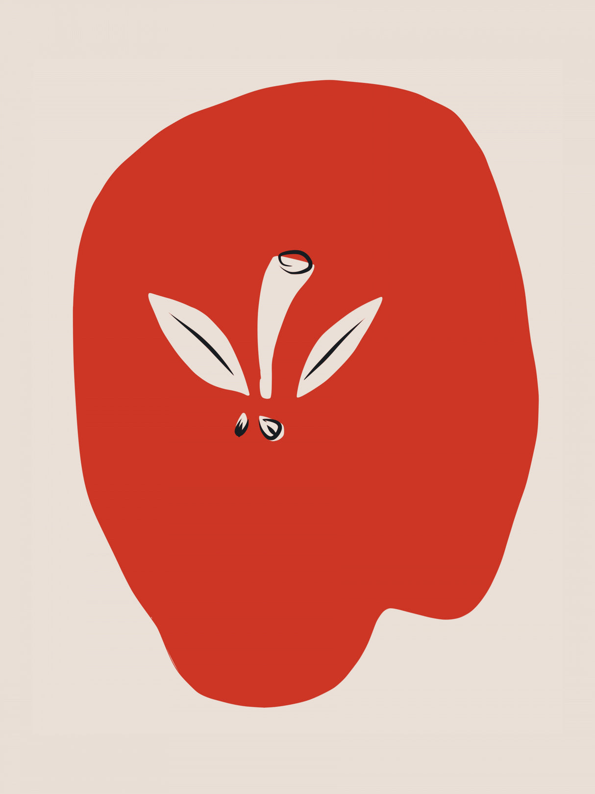 Big Red Apple Poster och Canvastavla