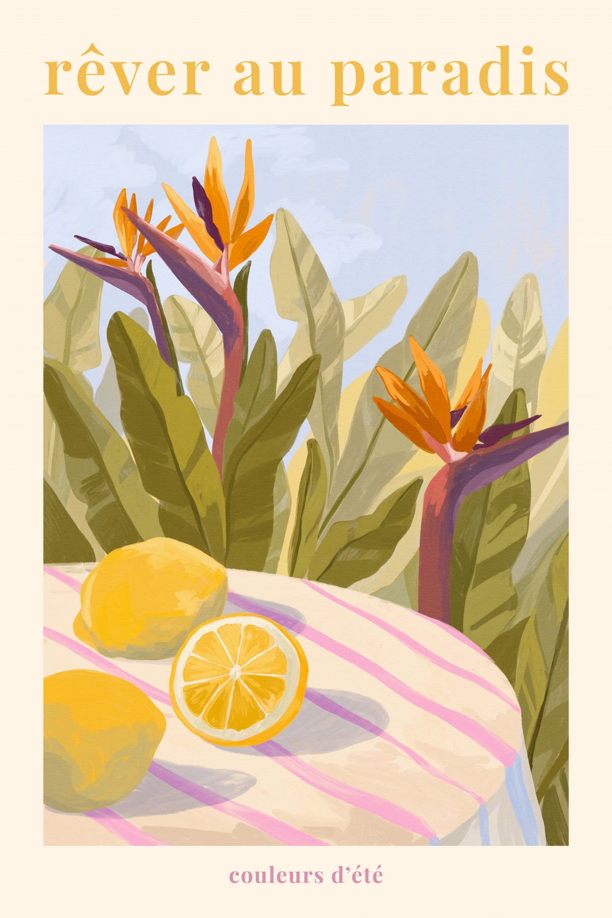 Rêver Au Paradis -  Lemon Poster och Canvastavla
