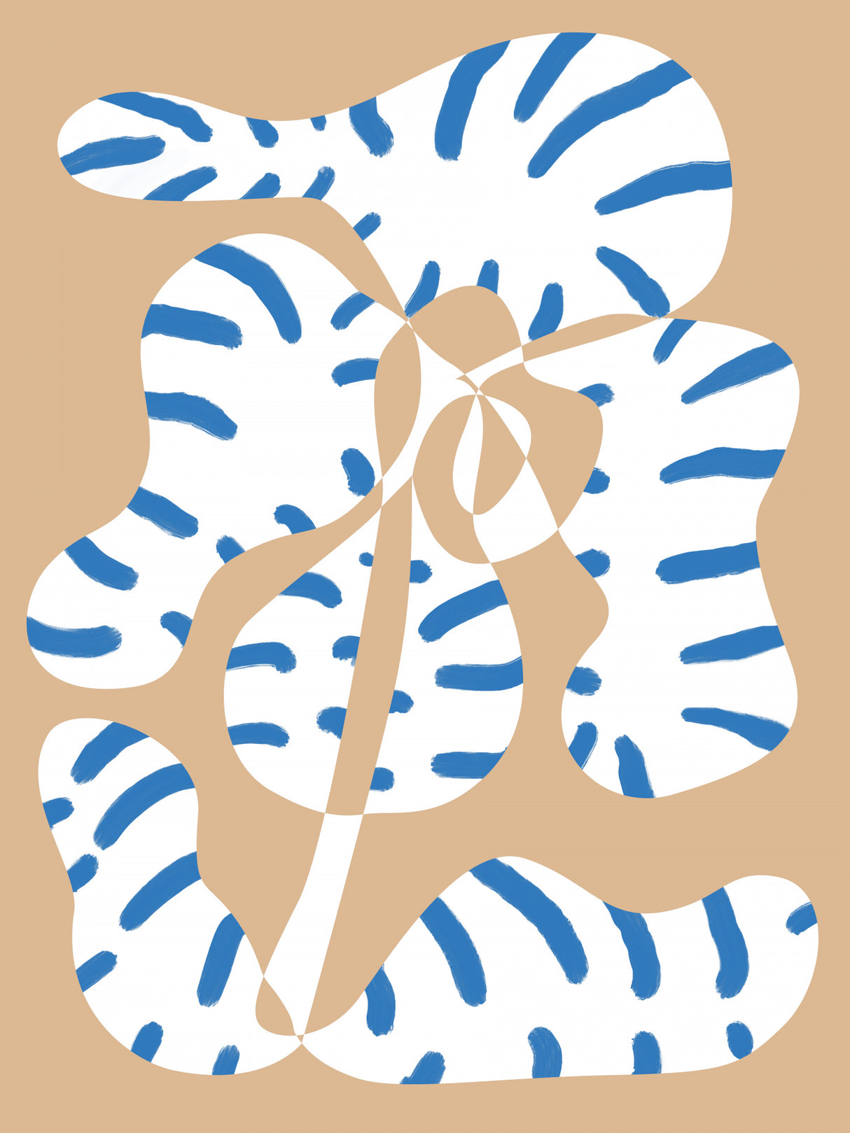 Abstract Shapes Flower Tigerprint Theprintablestudio 24x32inch V2 Poster och Canvastavla