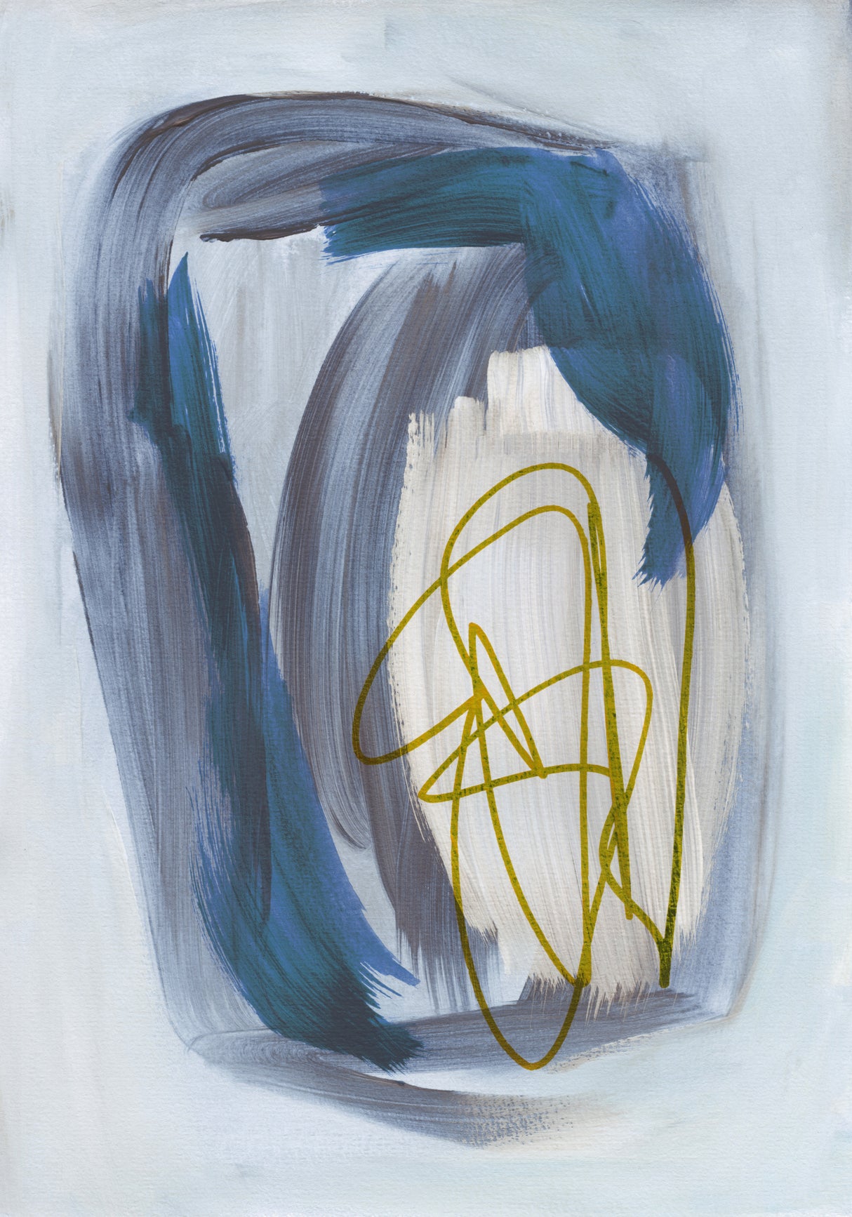 Abstract Brush Strokes 156X Poster och Canvastavla