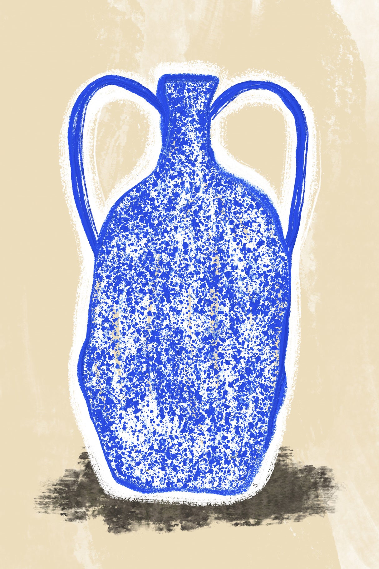 Big Blue Vase Poster och Canvastavla