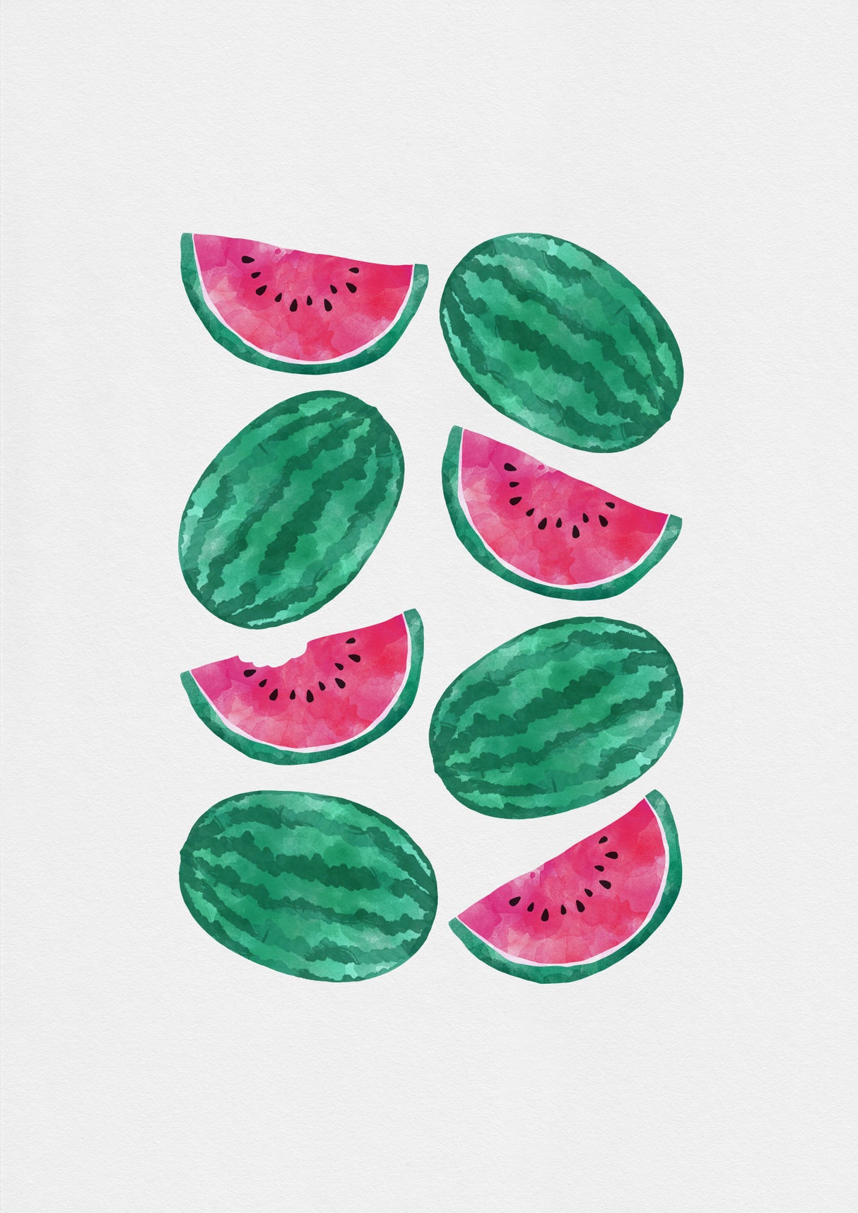 Watermelon Crowd Poster och Canvastavla