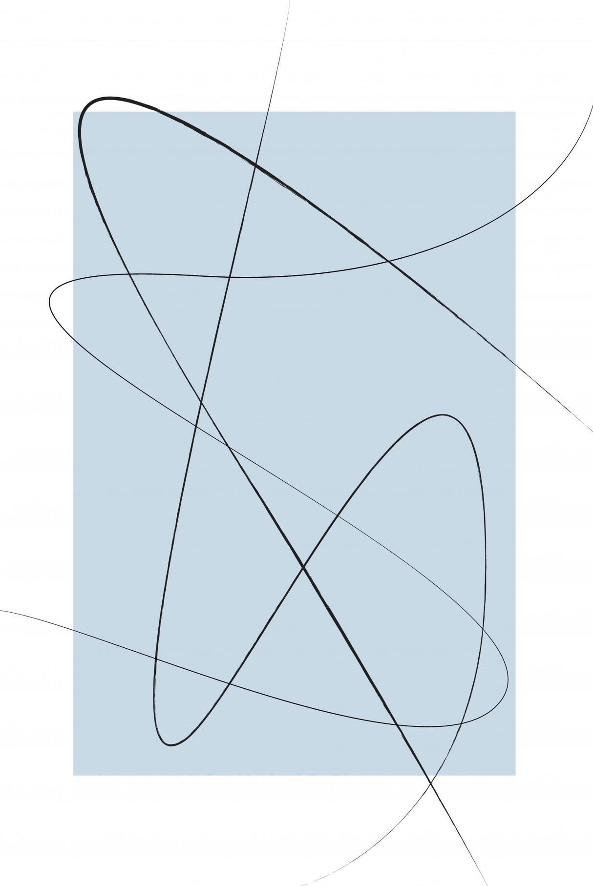 Blue Abstract Poster och Canvastavla