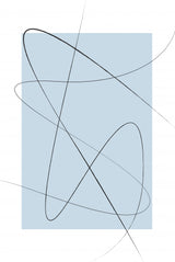 Blue Abstract Poster och Canvastavla