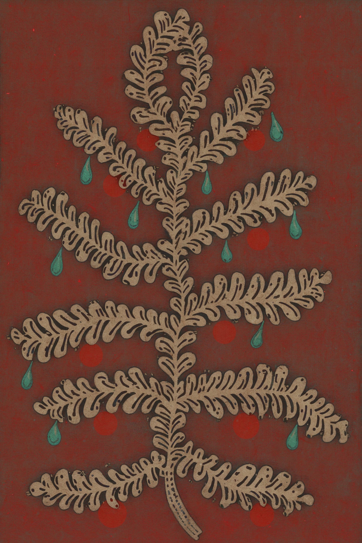 Christmas Branch Poster och Canvastavla