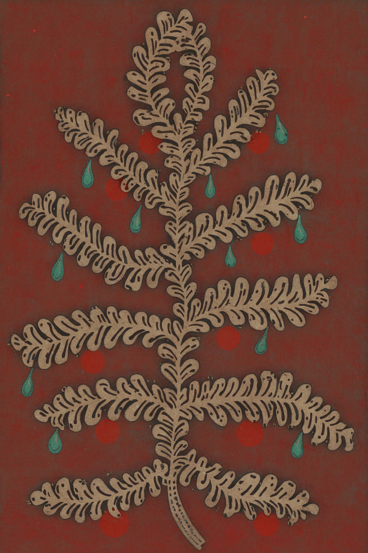 Christmas Branch Poster och Canvastavla