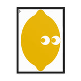 Framed Yellow Lemon Poster