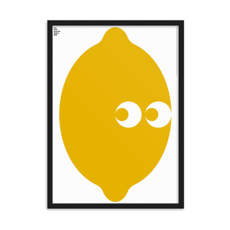 Framed Yellow Lemon Poster