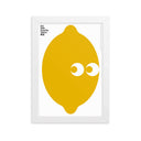 Framed Yellow Lemon Poster