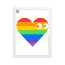 Framed Rainbow Heart Poster
