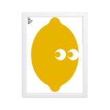 Framed Yellow Lemon Poster