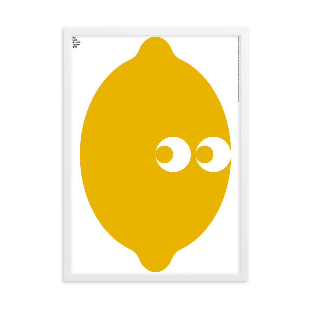Framed Yellow Lemon Poster