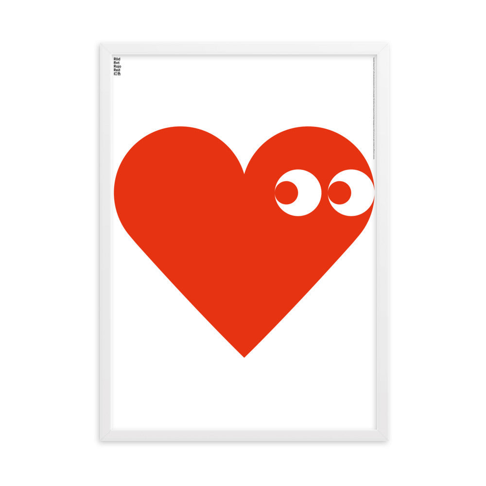 Framed Red Heart Poster