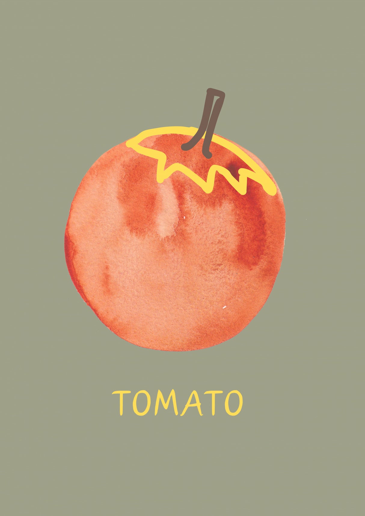 Tomato in Green Poster och Canvastavla
