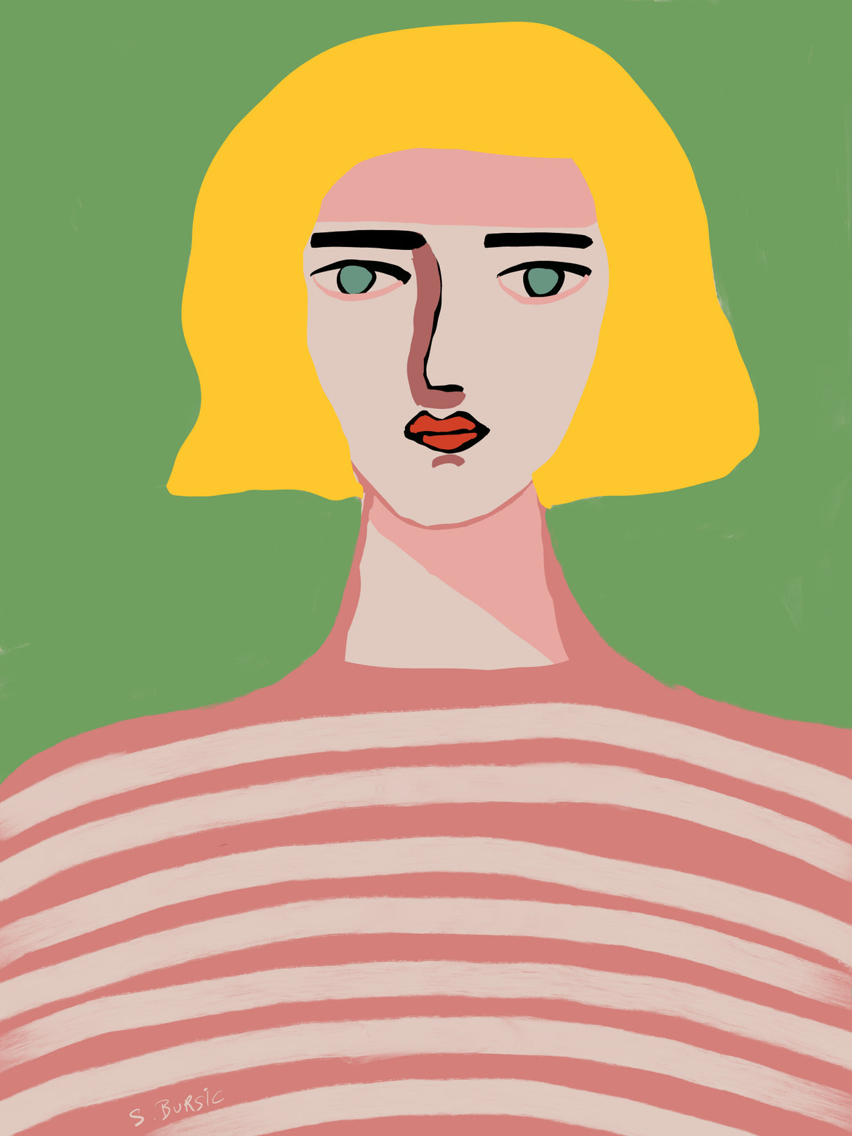 Lady with blonde hair Poster och Canvastavla