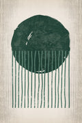 Emerald Round Jellyfish Poster och Canvastavla