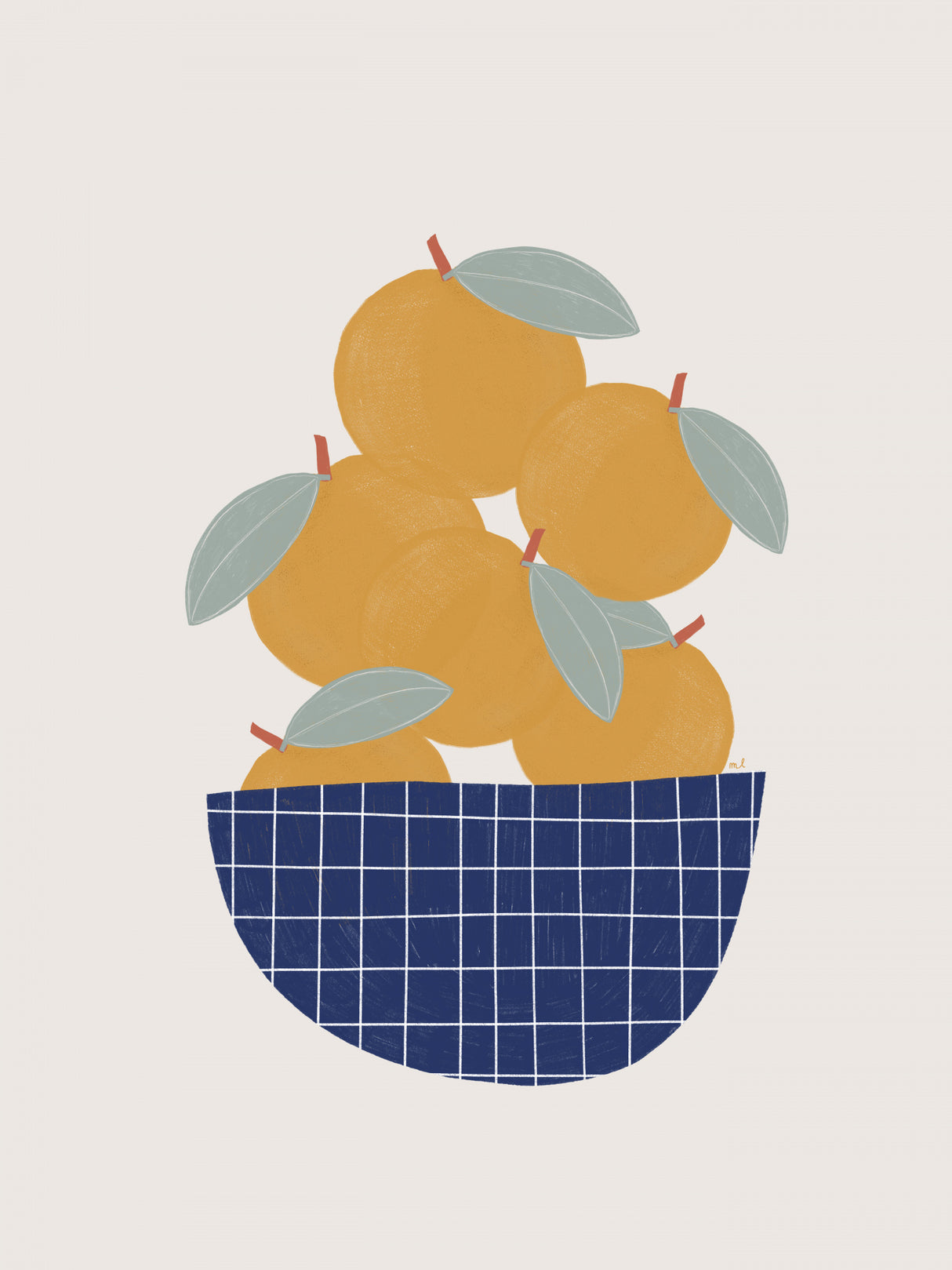 Bowl of Oranges 18x24 Poster och Canvastavla
