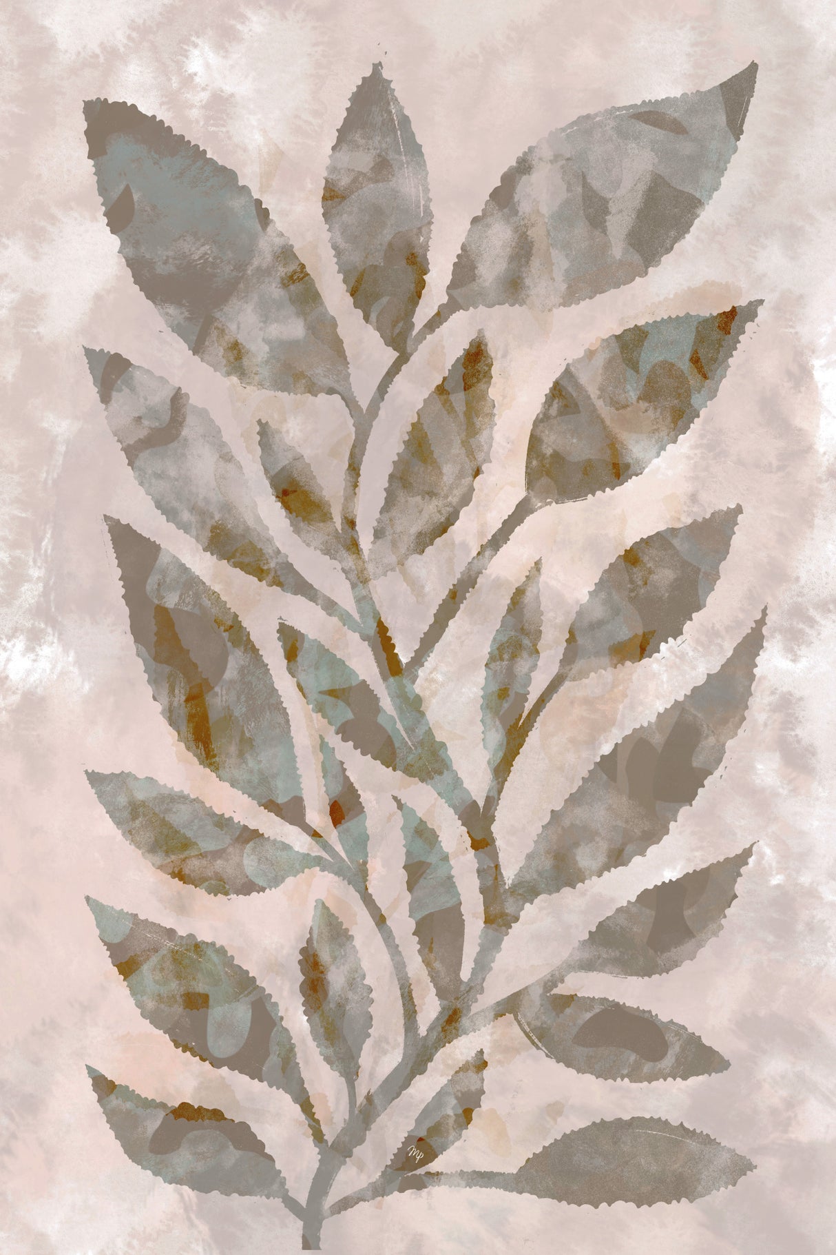 Mocca Leaves Poster och Canvastavla