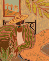 Lady in Stripe Poster och Canvastavla