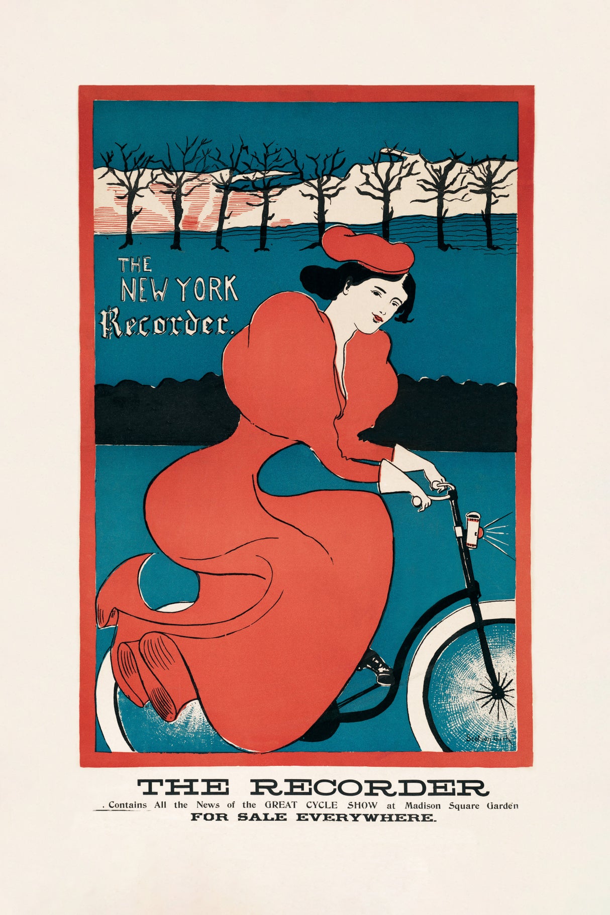 The New York Recorder (1895) By G. F. Scotson Clark Poster och Canvastavla