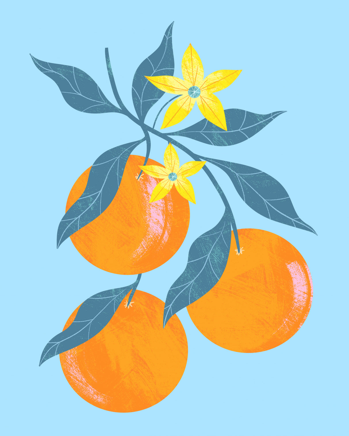 Orange Branch Poster och Canvastavla