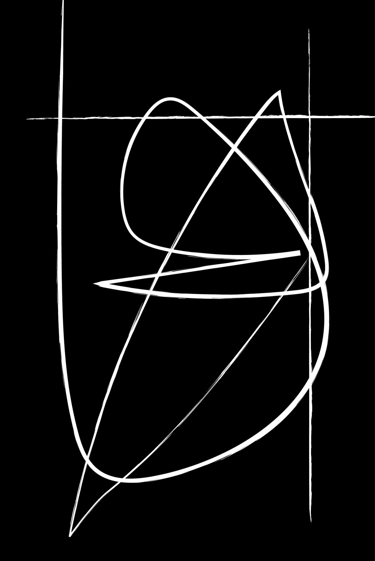 BW Lines Poster och Canvastavla