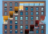 Yellow-red in wall Poster och Canvastavla