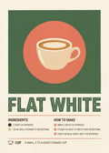 Flat White Coffee Recipe Poster