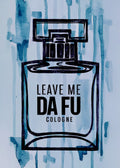 Funny Blue Cologne Bottle Poster
