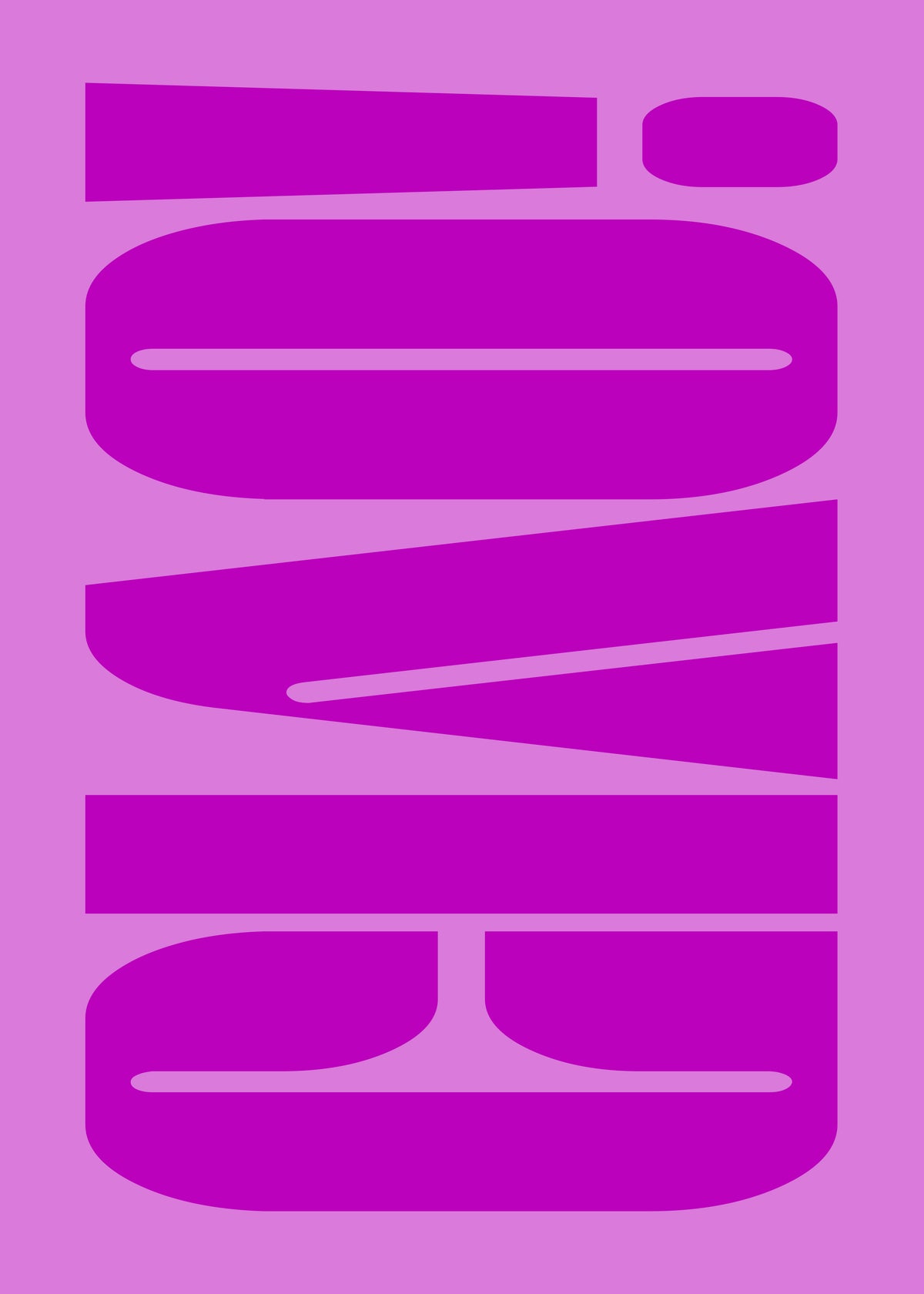 Geometric Purple Typography Poster
