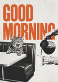 Good Morning Coffee Cat Poster