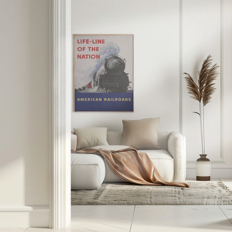 American Railroads - Life line of the nation Poster och Canvastavla