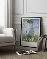 Woman With Parasol Poster och Canvastavla