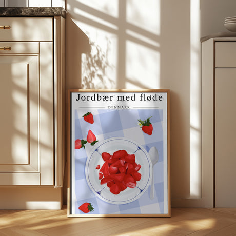 Strawberry with cream - Denmark Poster och Canvastavla
