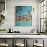 Saguaro Hotel Poolside in Palm Springs Poster och Canvastavla