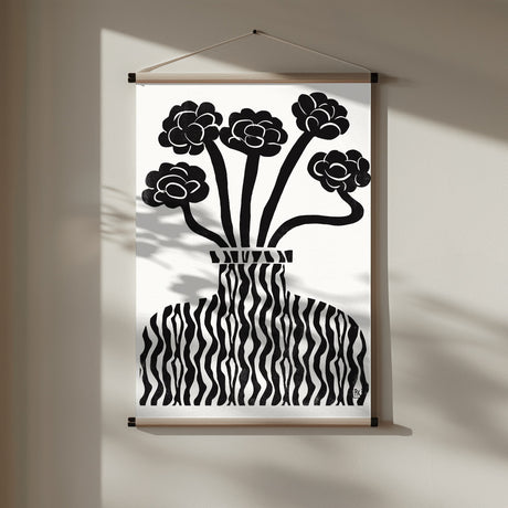 Vase and Flowers 03 Theprintablestudio 24x32inch Poster och Canvastavla