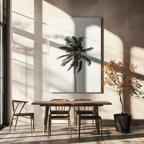 Windy Palm Tree Poster och Canvastavla