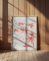 Branch of Momiji Maple Tree With Leaves and Seeds During 1870–1880 Poster och Canvastavla