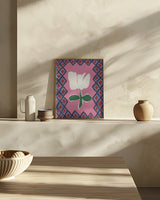 Petal plaid playtime I Poster och Canvastavla