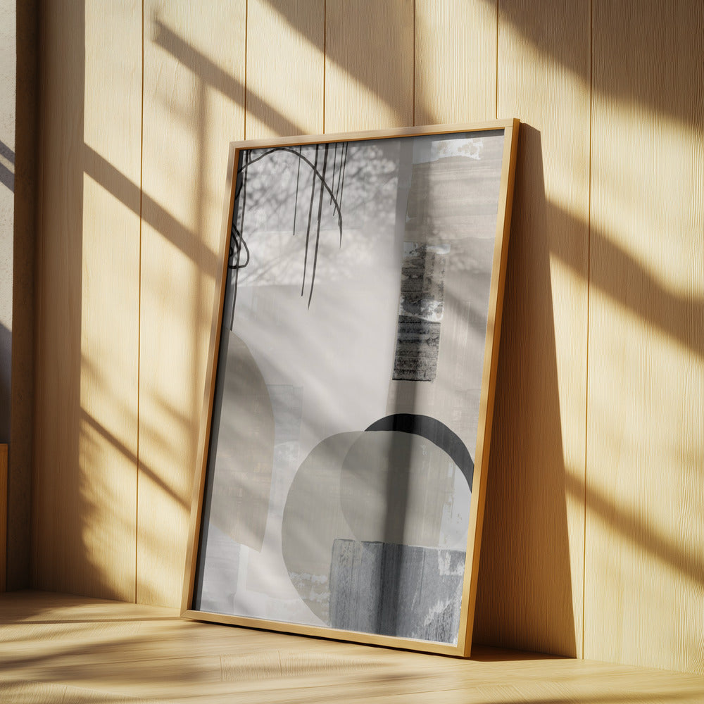 Monochrome Fluidity Poster och Canvastavla