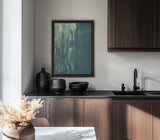 Dark teal scratched texture Transformative Teal Poster och Canvastavla