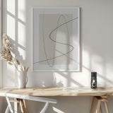 Beige Abstract Poster och Canvastavla